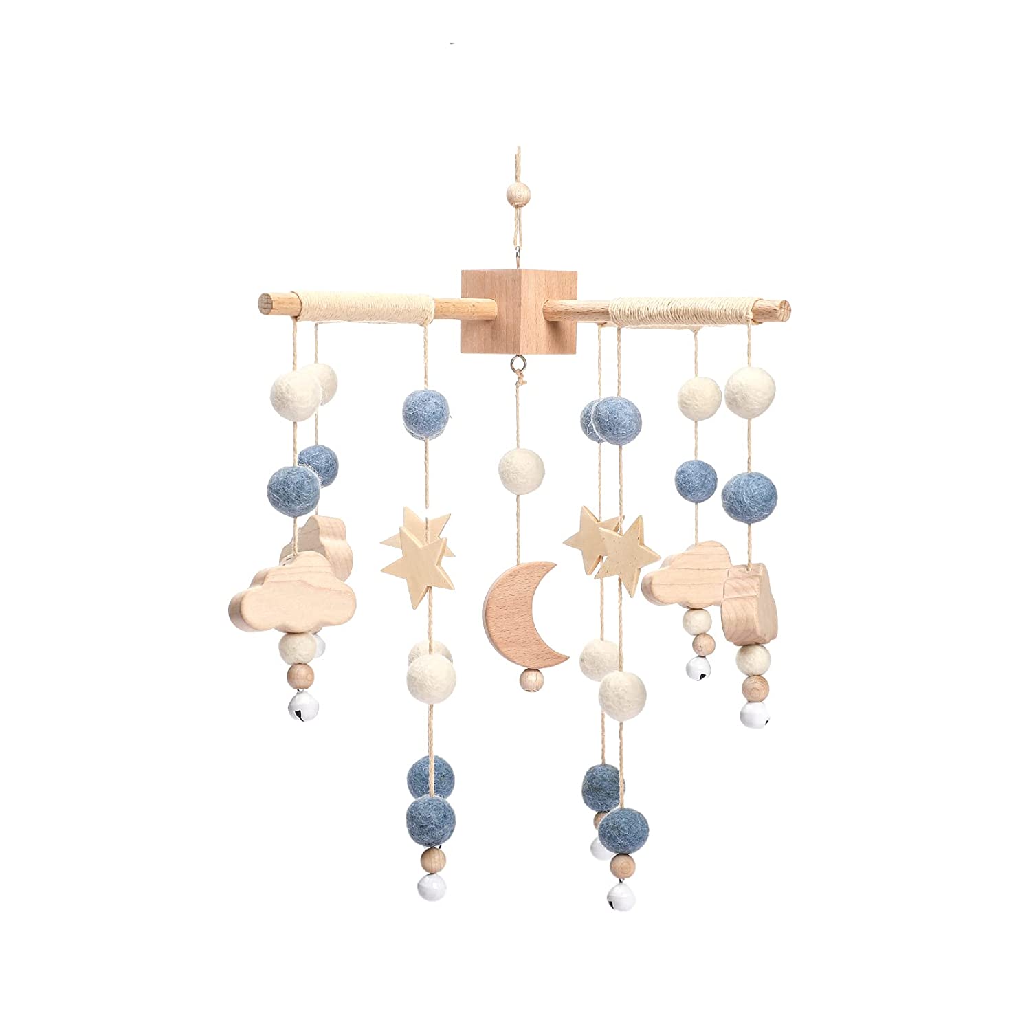 Baby Crib Nursery Mobile Star Moon for Baby Boys and Girls