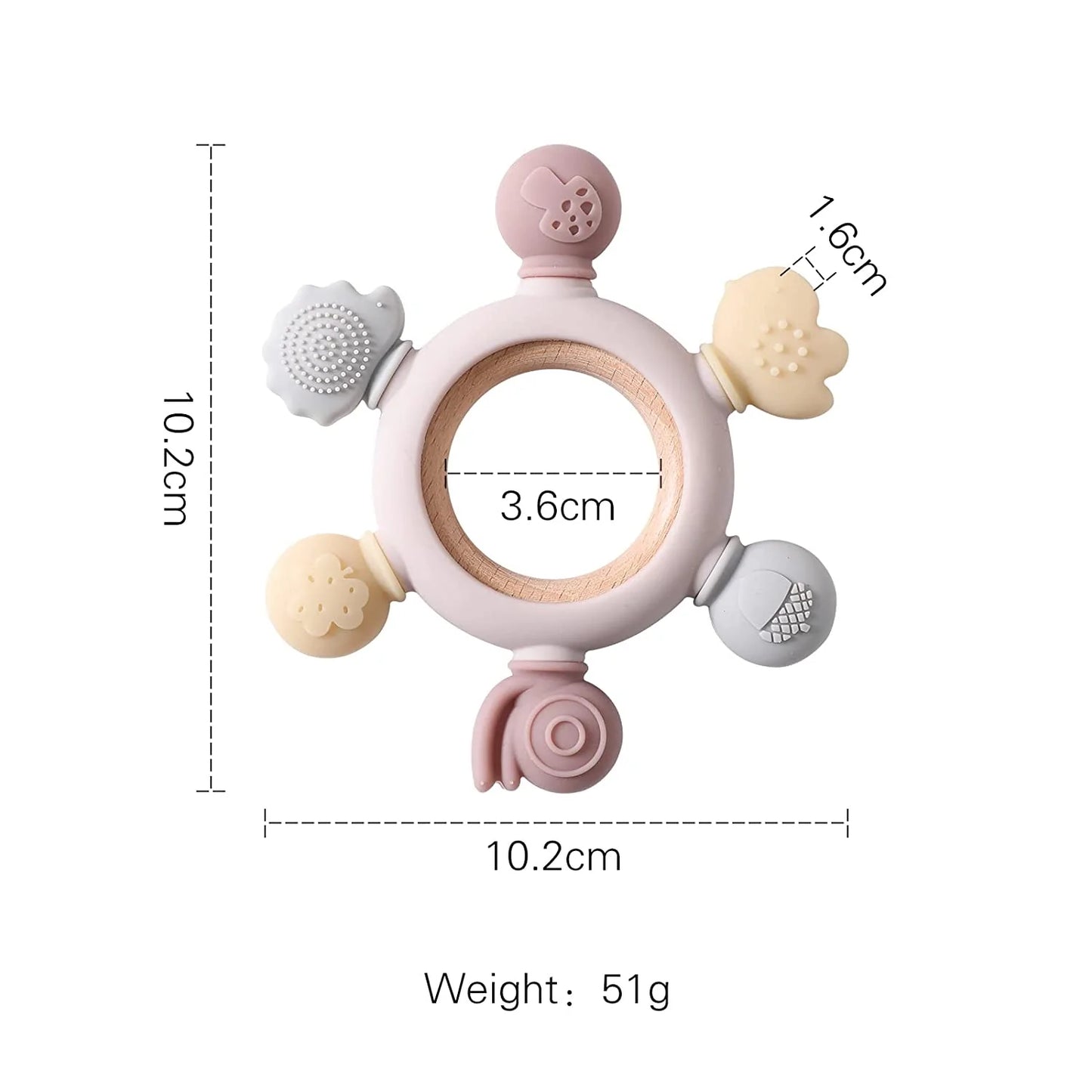 Baby Teether Teething Silicone Featuring