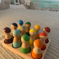 12 PCS Rainbow Wooden Peg Dolls