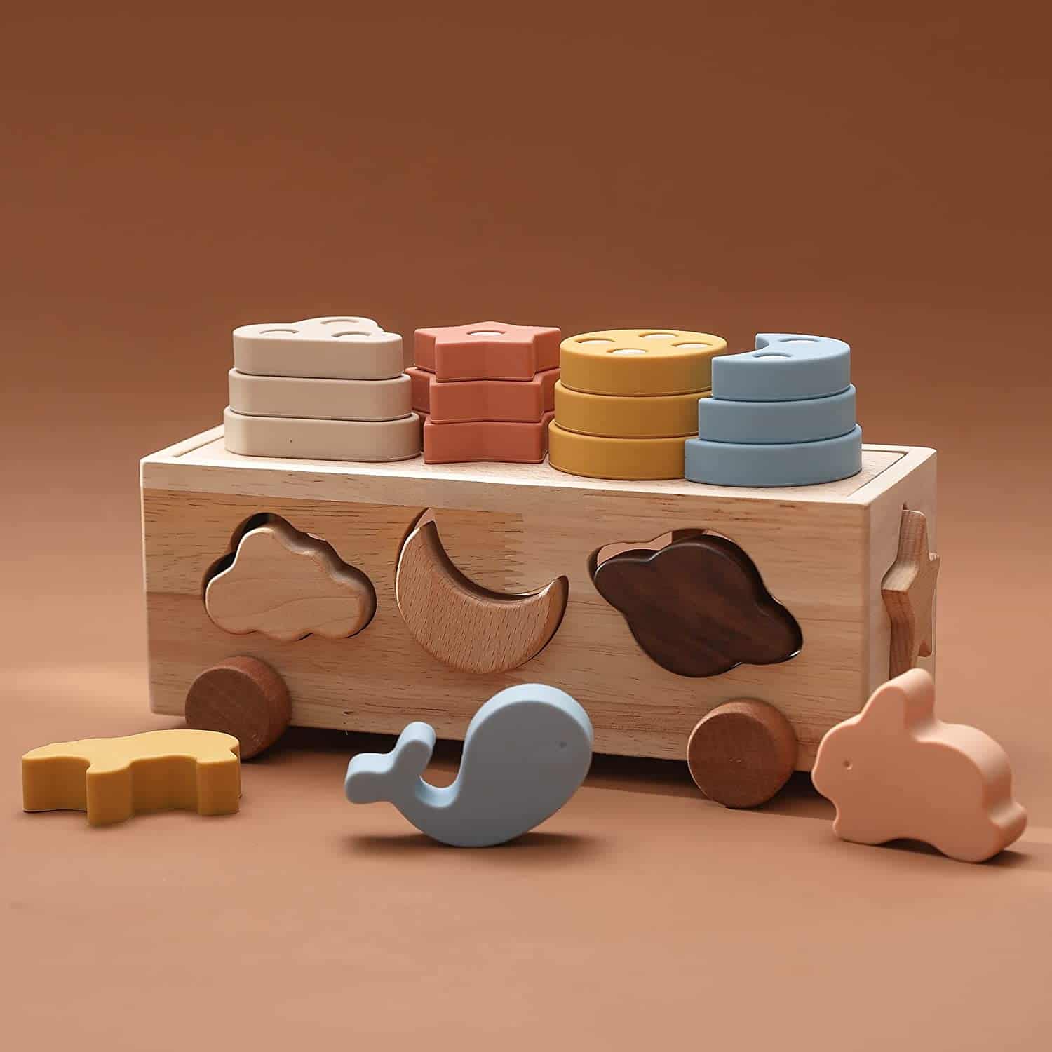 3 In 1 Wooden Shape Sorting Car Series