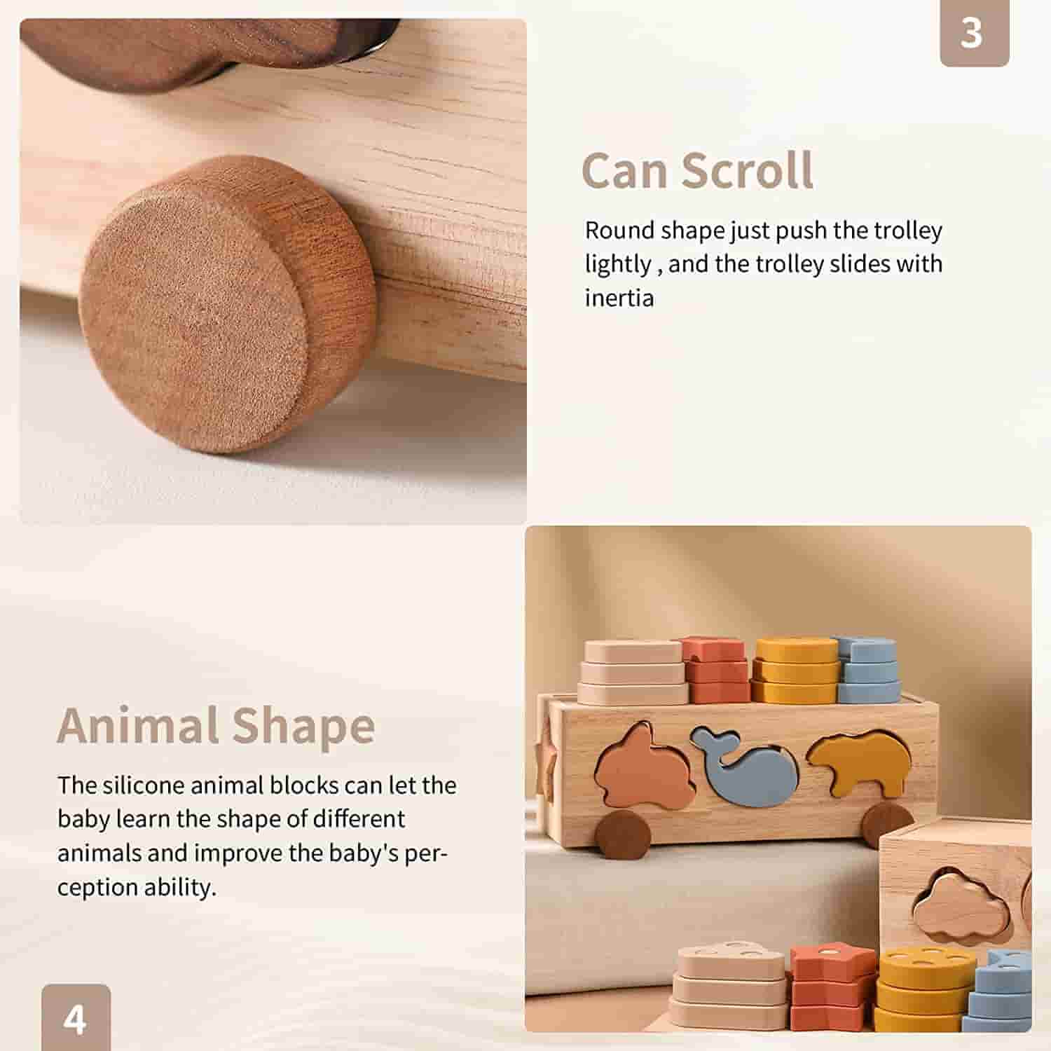 3 In 1 Wooden Shape Sorting Car Series