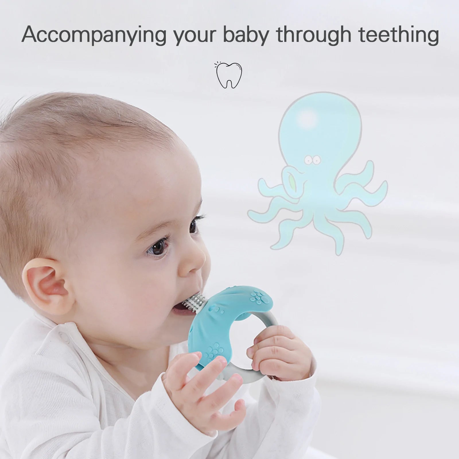 New Choice For Baby Teeth Toothbrush +Teether Two In One - MamimamiHome Baby