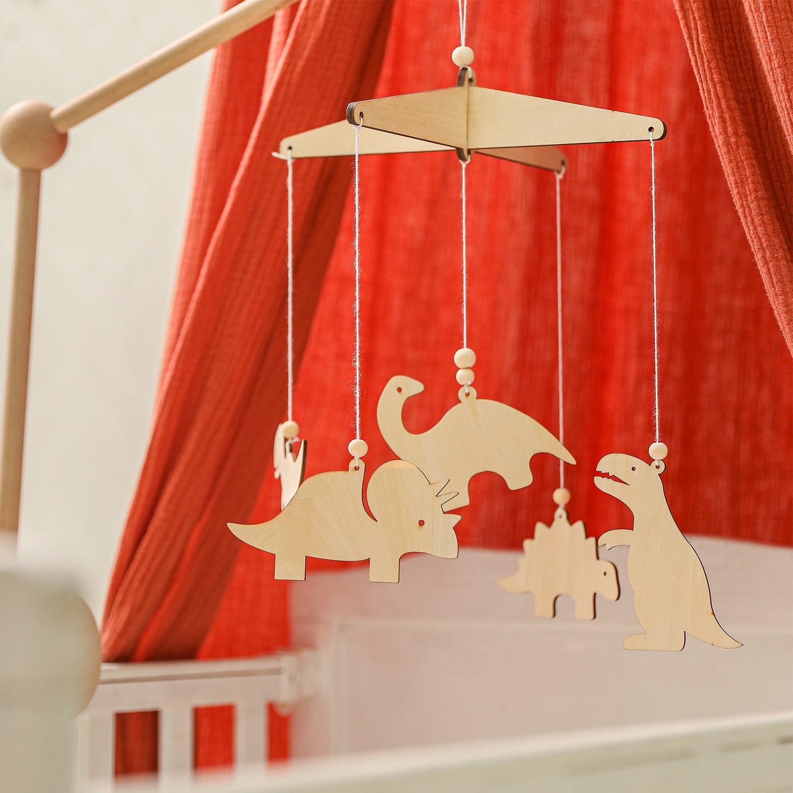 Wooden Dinosaur Bed Bell - MamimamiHome Baby