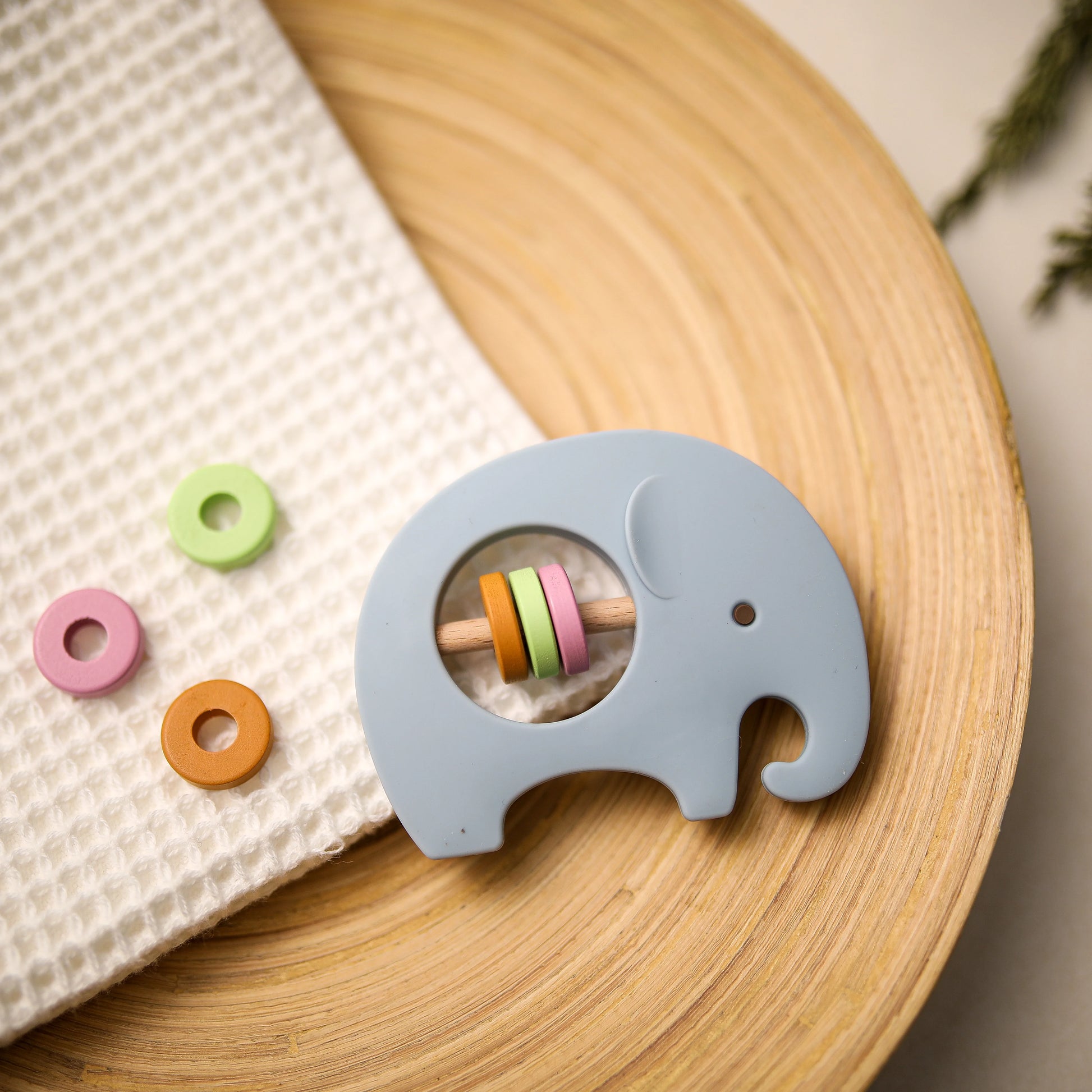 Elephant Silicone Rattle - MamimamiHome Baby