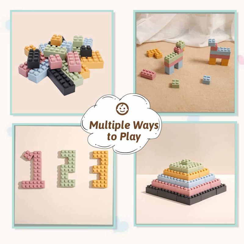 Children's  Chewable Silicone Building Blocks