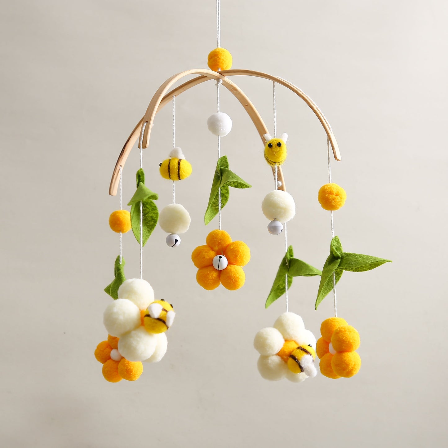 Handmade Bee & Flower Bed Bell - MamimamiHome Baby