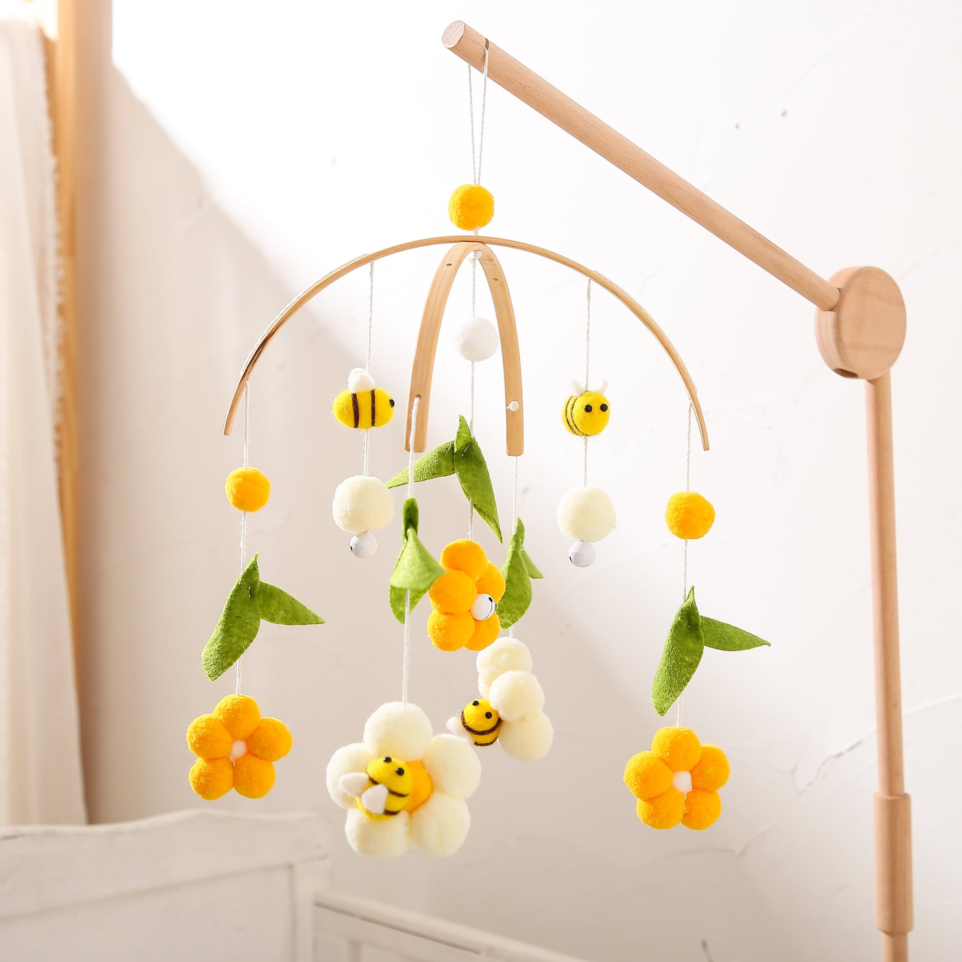 Handmade Bee & Flower Bed Bell - MamimamiHome Baby