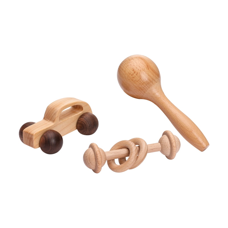 Montessori Wooden Rattle set 2