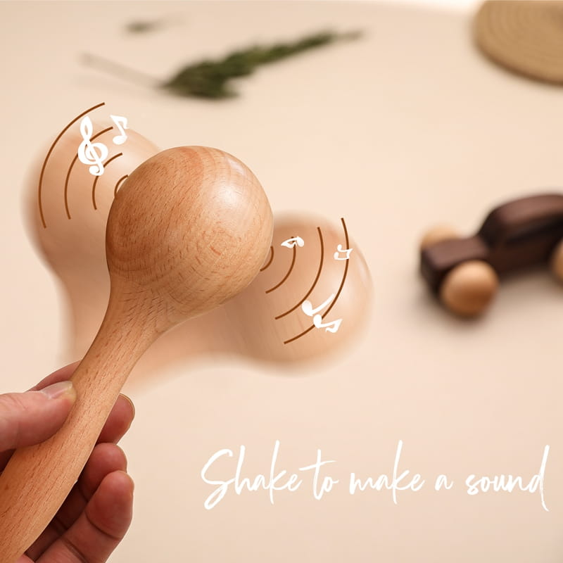 Montessori Wooden Rattle  music toys