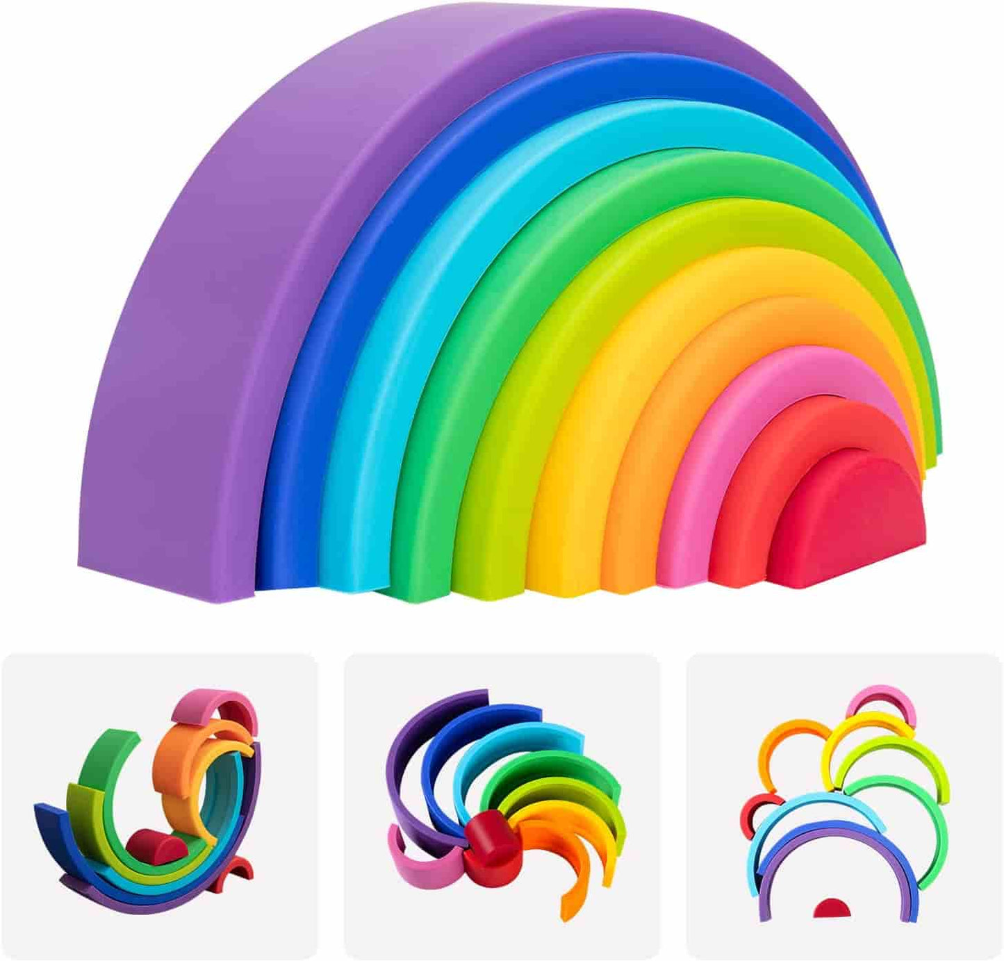 Silicone Rainbow Stacking Toy