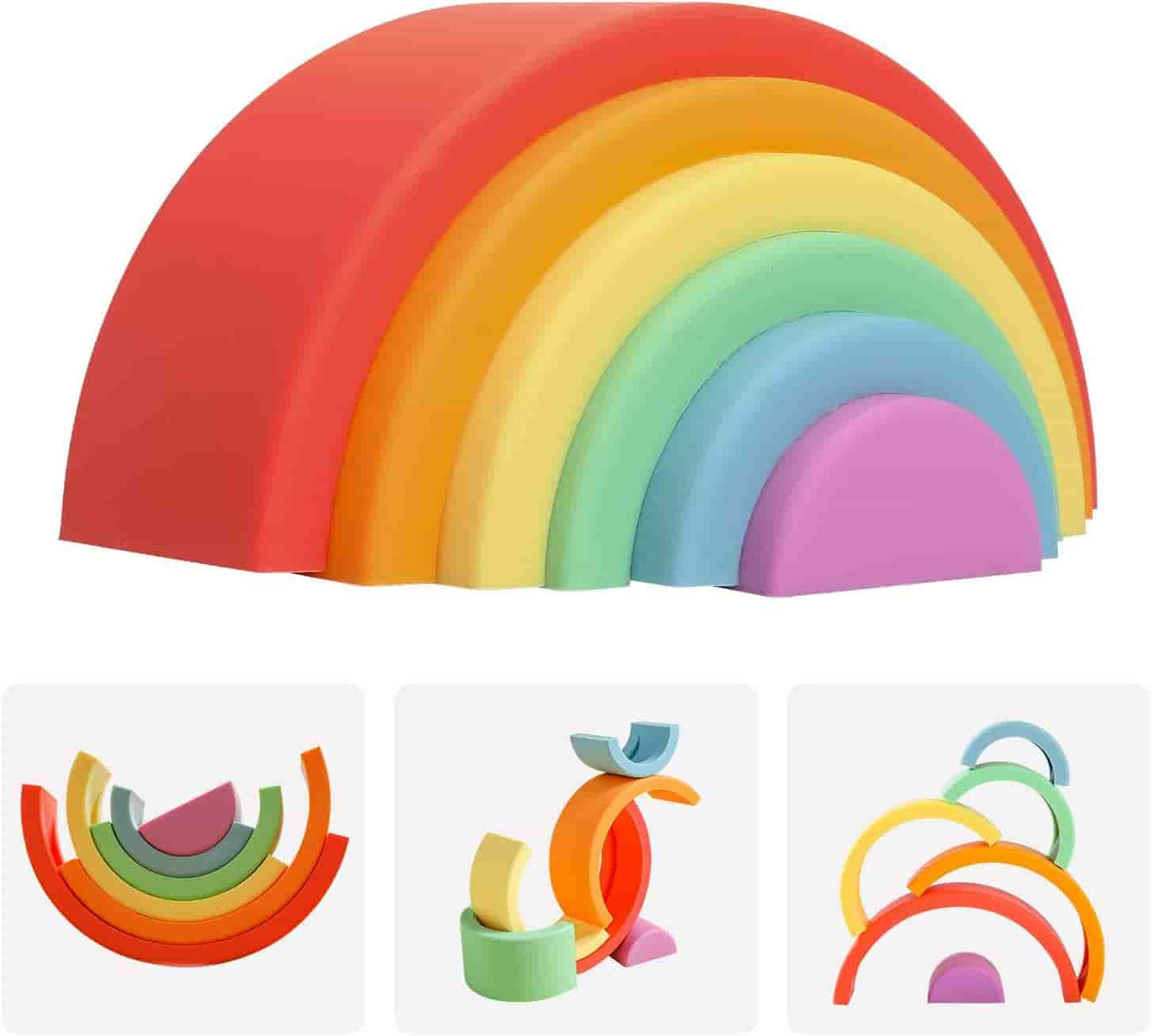 Silicone Rainbow Stacking Toy