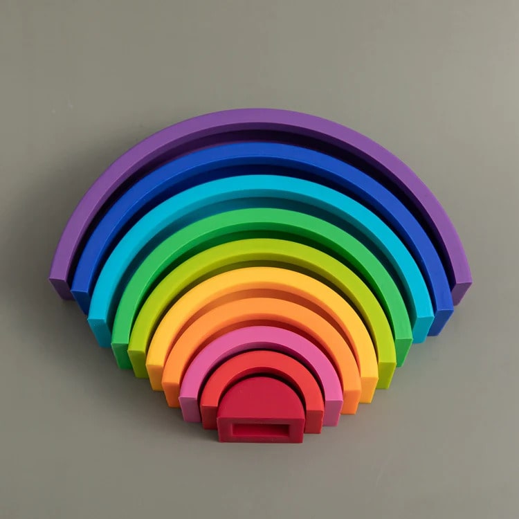 Silicone Rainbow Stacking Toy