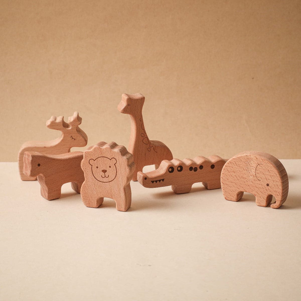 Wooden Animal Kingdom Stacking beech animal