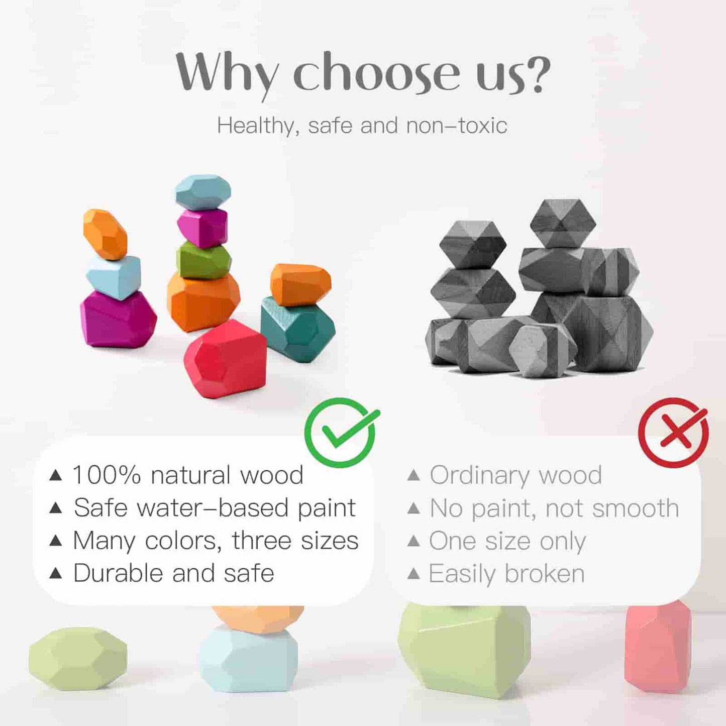 Wooden Balancing Stones choose us