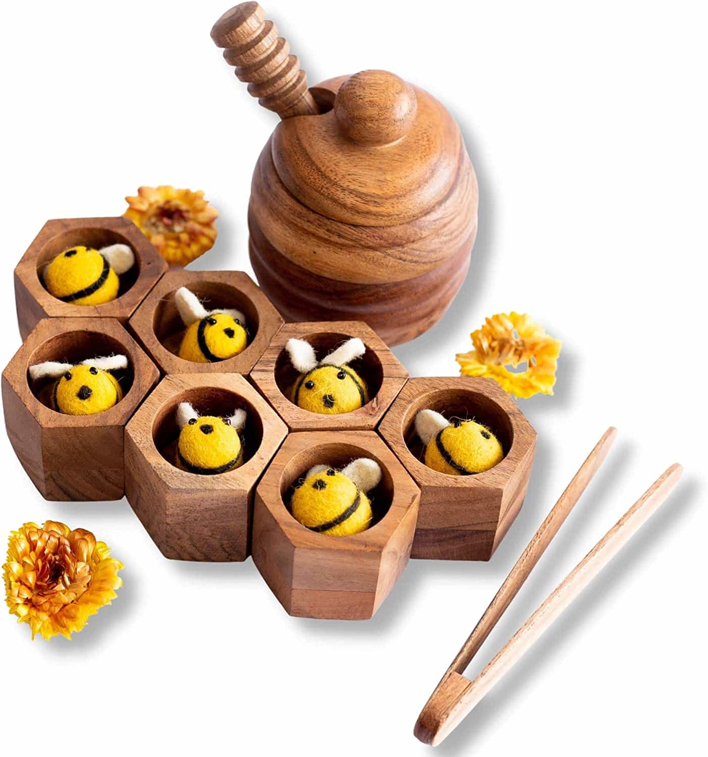 Wooden Beehives Sorting Game
