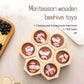 Wooden Beehives Sorting Game pink bee
