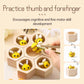 Wooden Beehives Sorting Game yellow bee