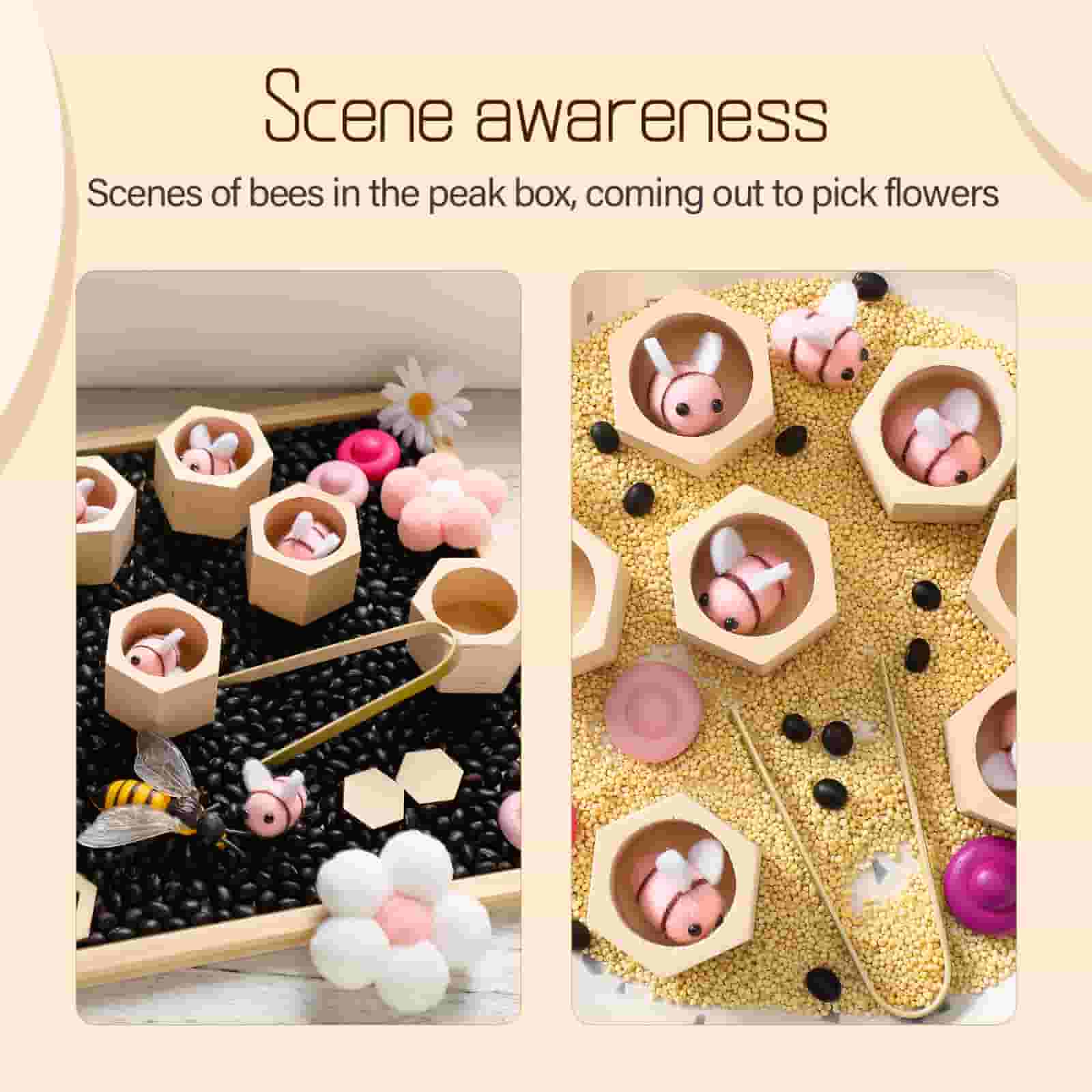 Wooden Beehives Sorting Game 