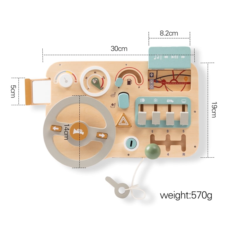 Wooden Driving Learning Steering  size