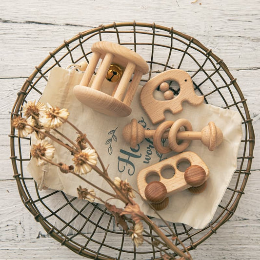 Wooden Montessori Rattles Grasping