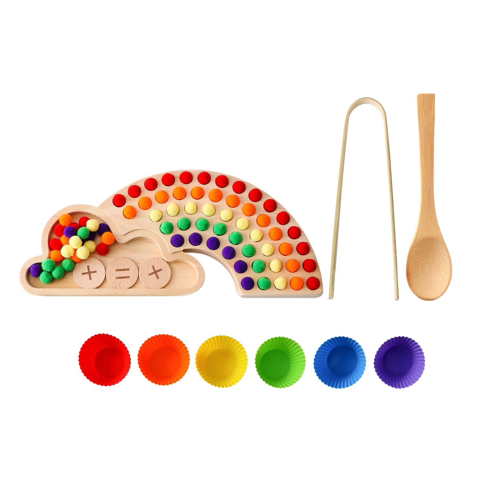 Wooden Peg Board Beads Game