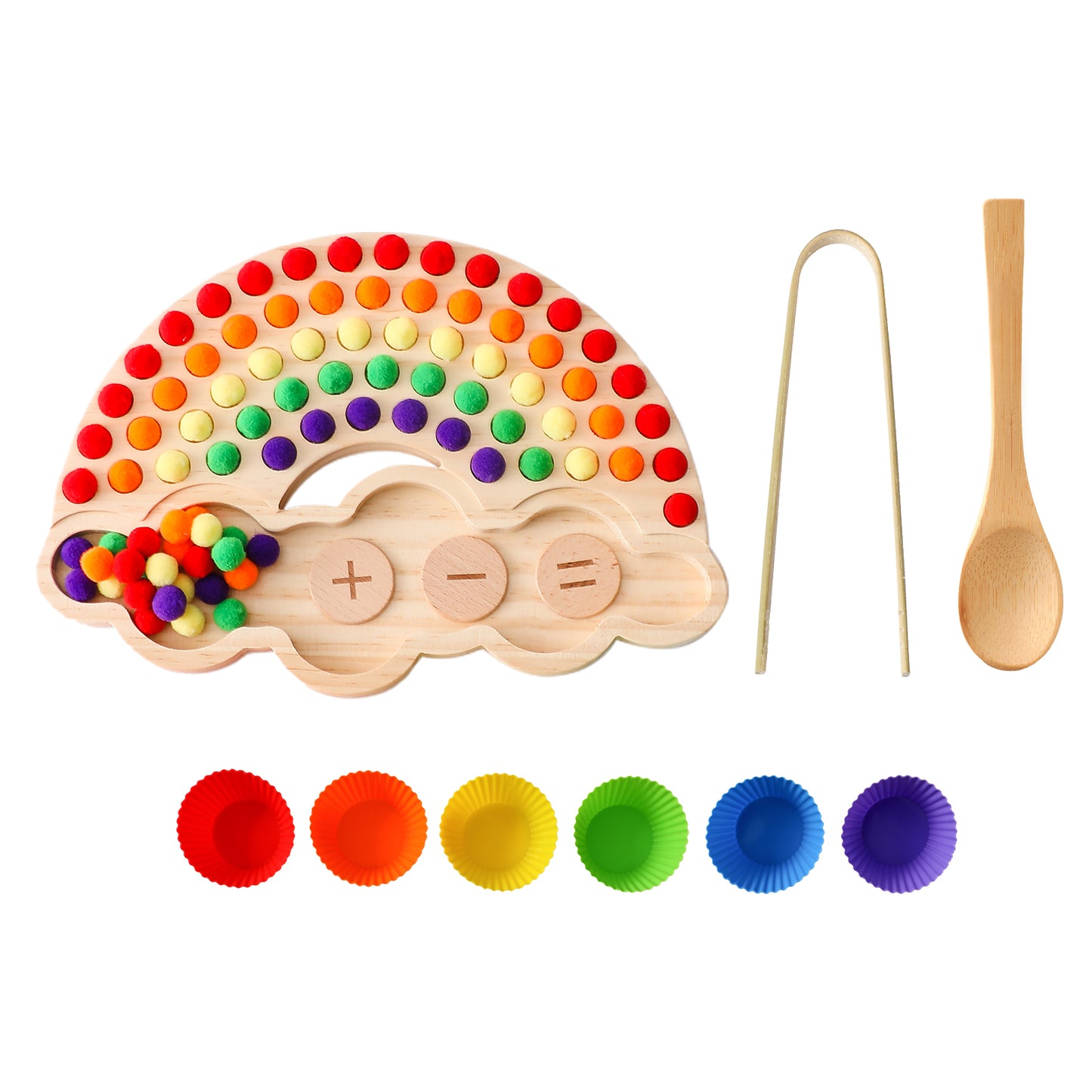 Wooden Peg Board Beads Game