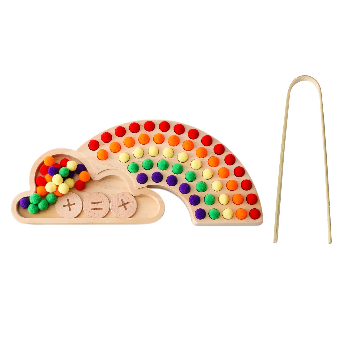 Wooden Peg Board Beads Game