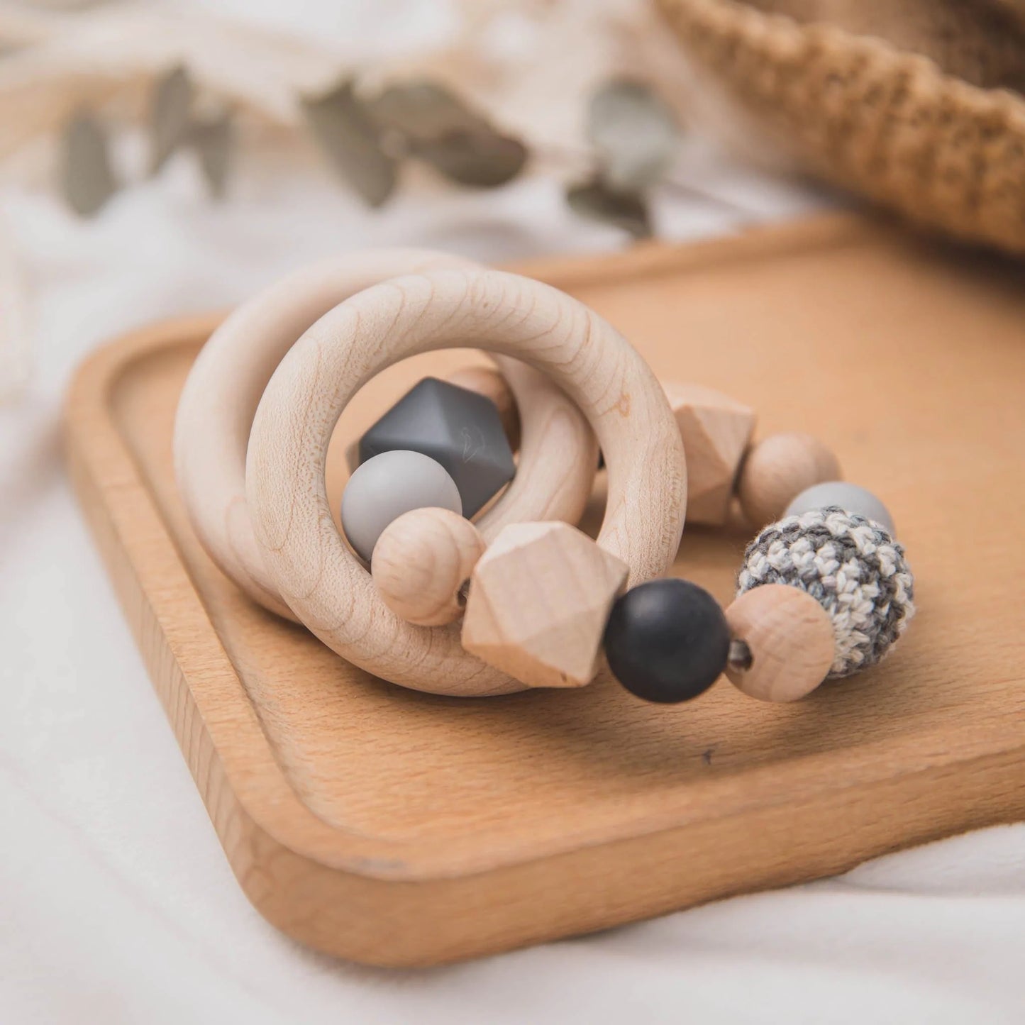 Boho Rattle Teether Ring - MamimamiHome Baby