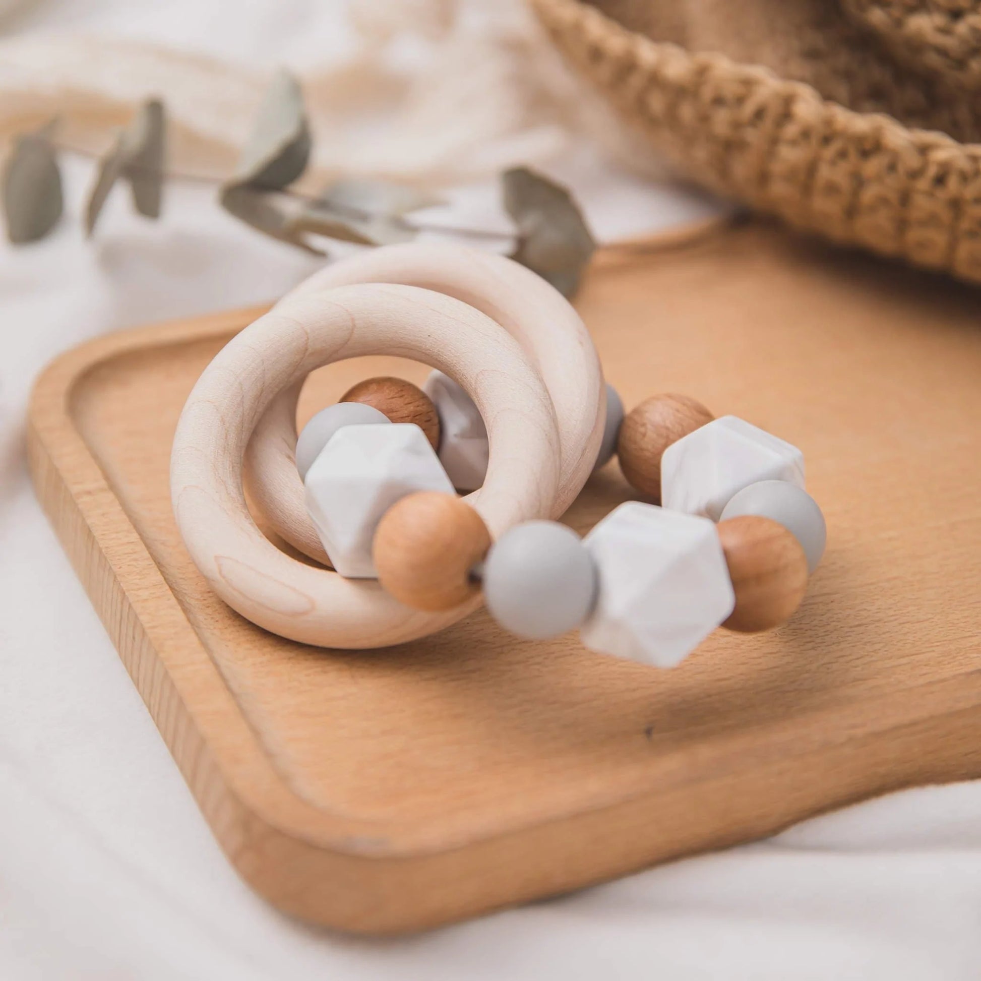 Boho Rattle Teether Ring - MamimamiHome Baby