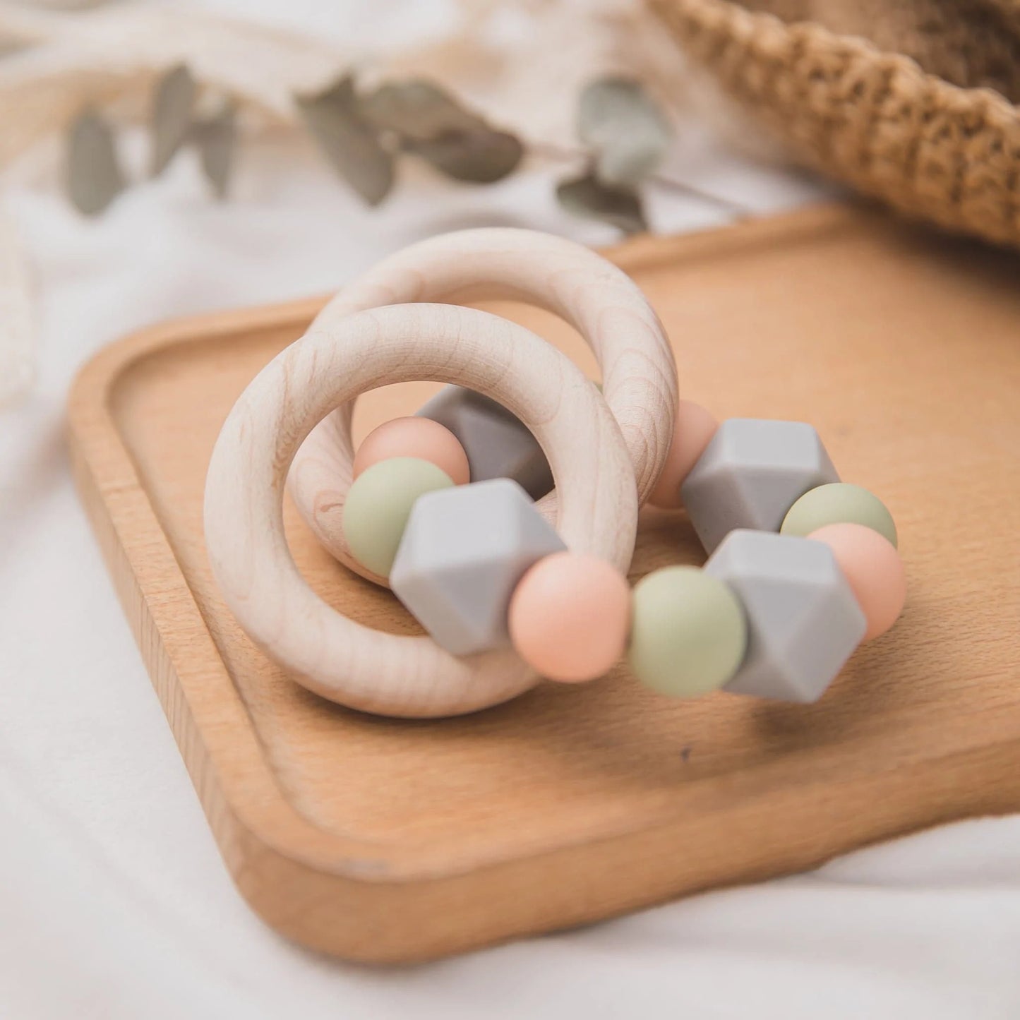 Boho Rattle Teether Ring - MamimamiHome Baby