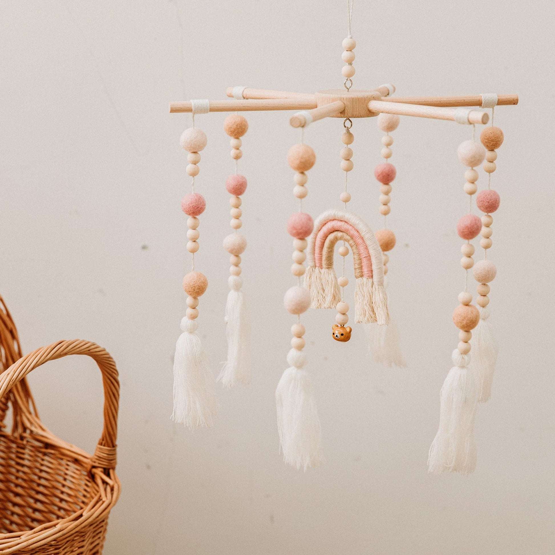 Rainbow Tassel Crib Mobile - MamimamiHome Baby