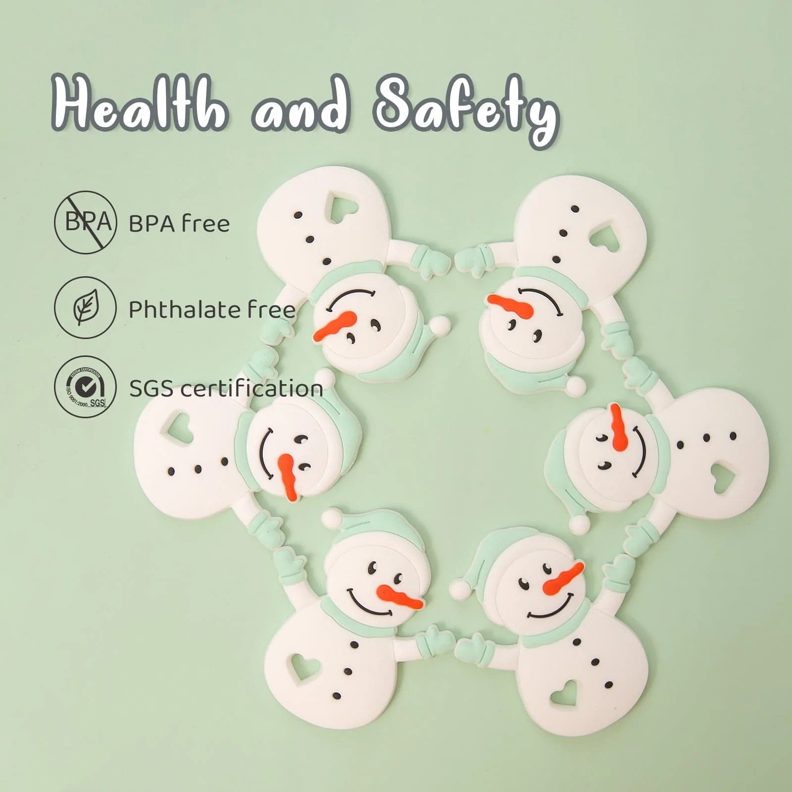 Snowman Teether - MamimamiHome Baby