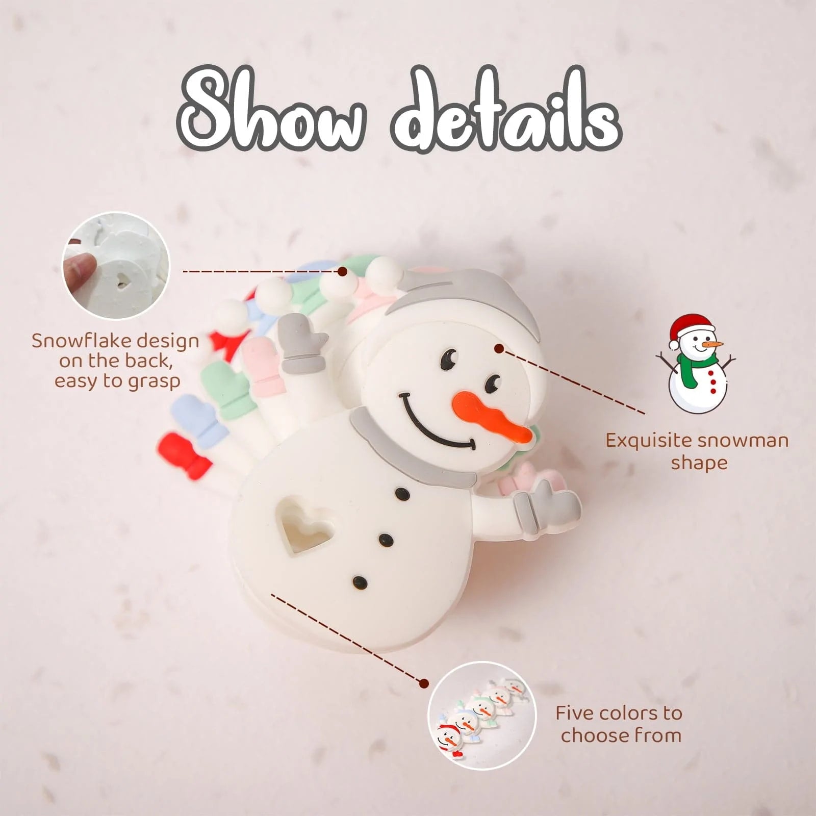 Snowman Teether - MamimamiHome Baby