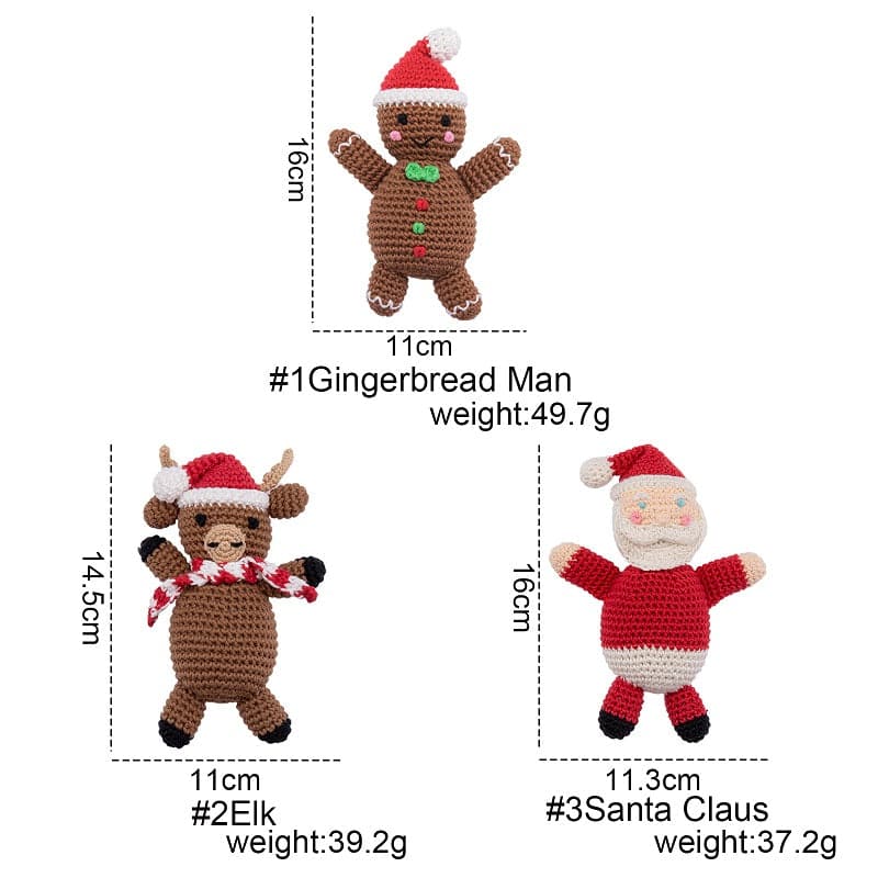 Wood Crochet Santa Claus Toy - MamimamiHome Baby